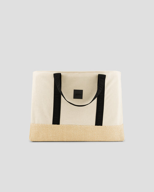 Bleached sand Large bi-material totebag Harmony - JOTT UK - 2