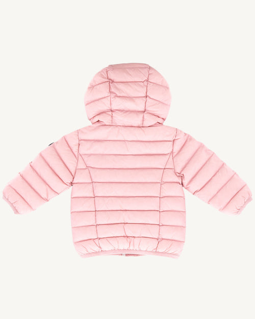 Peach pink Camille baby hooded puffer jacket - JOTT UK - 2