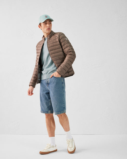 Taupe Lightweight down jacket Mat - JOTT UK - 2