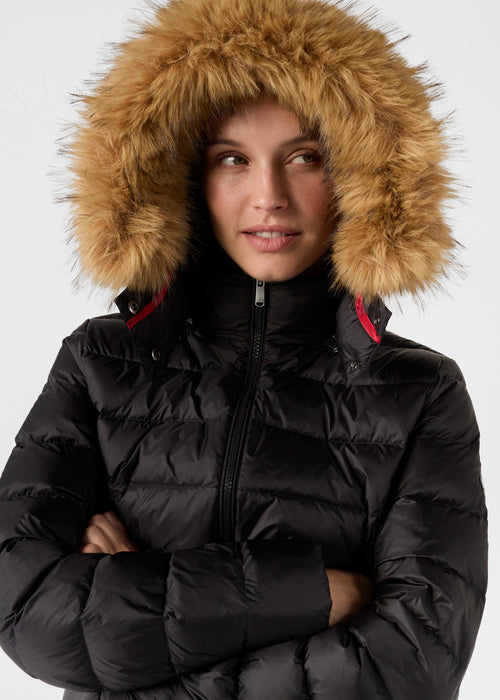 Luxe Extreme Cold hooded down jacket Black - JOTT UK - 5