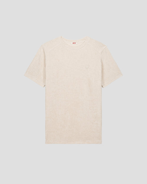 Bleached sand Ali towelling T-shirt - JOTT UK - 2