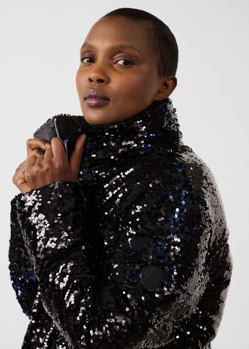 Sequin jacket Black/Navy Isadora - JOTT UK - 5