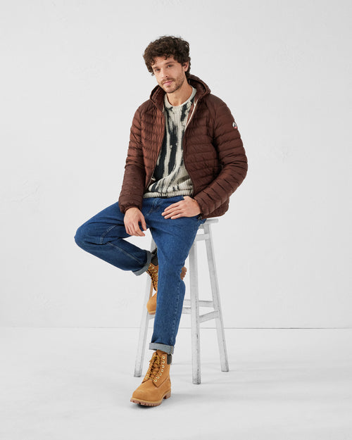 Dark chocolate Lightweight down jacket Nico - JOTT UK - 3