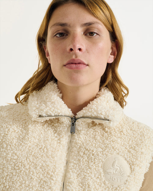 Reversible Sleeveless Coat Great Cold Ivory Daria - JOTT UK - 3