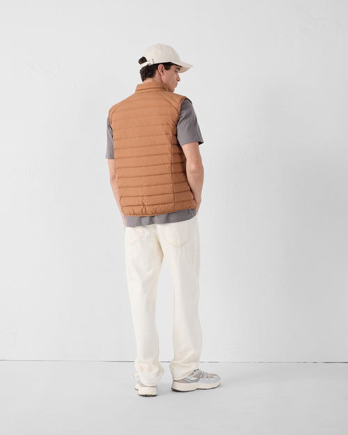 Brown sugar Arafo stretch sleeveless puffer jacket - JOTT UK - 3