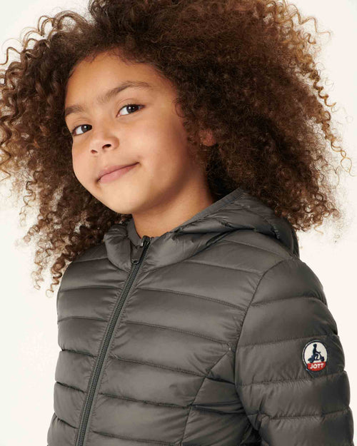 Anthracite Hooded down jacket Carla - JOTT UK - 3