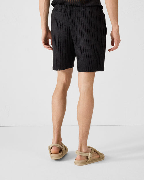 Black cotton knit shorts Vittorio - JOTT UK - 4