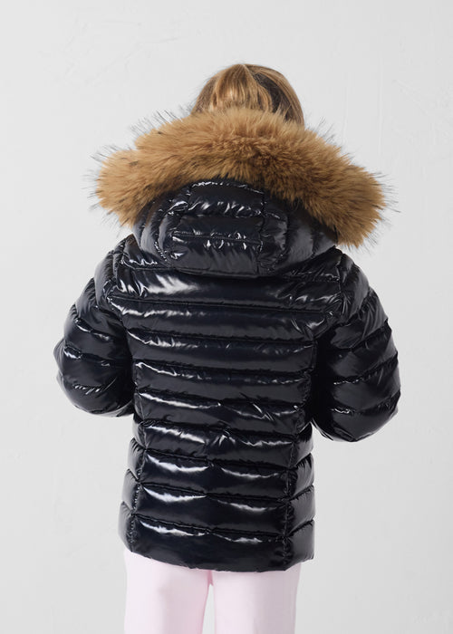 Down jacket Great cold Black Olympe lacquered - JOTT UK - 4