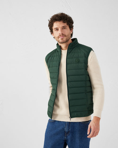 Deep forest Arafo stretch sleeveless puffer jacket - JOTT UK - 3