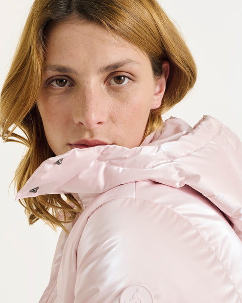 Petal rose Tanya Glossy Extreme Cold iridescent down jacket - JOTT UK - 5
