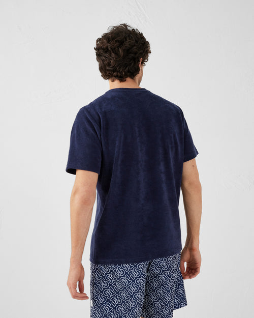 Navy Ali towelling T-shirt - JOTT UK - 4