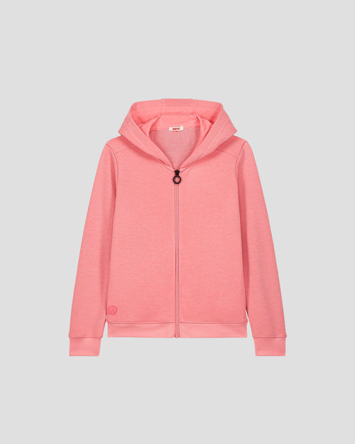 Hoodeded zipped jacket Vibrant pink Arie - JOTT UK - 2