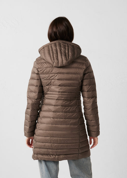 Long Hooded Down Jacket Taupe Vero 2.0 - JOTT UK - 4