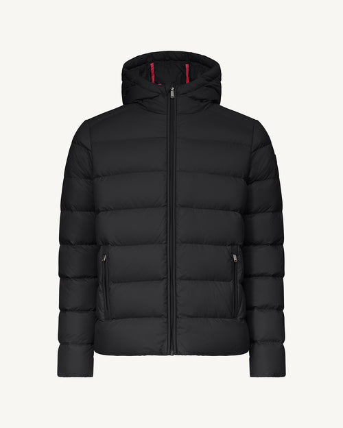 John straight-cut hooded down jacket Black - JOTT UK - 2