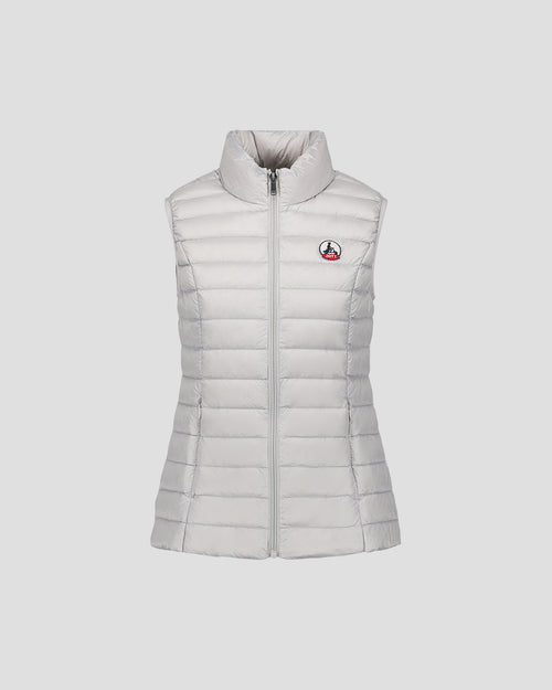 Light sleeveless down jacket Ice grey Seda - JOTT UK - 2