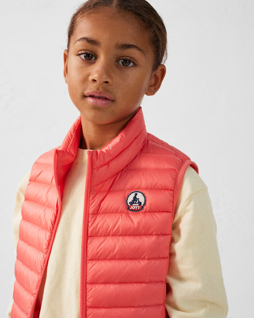 Sunset coral Sleeveless Down Jacket Zoe - JOTT UK - 5
