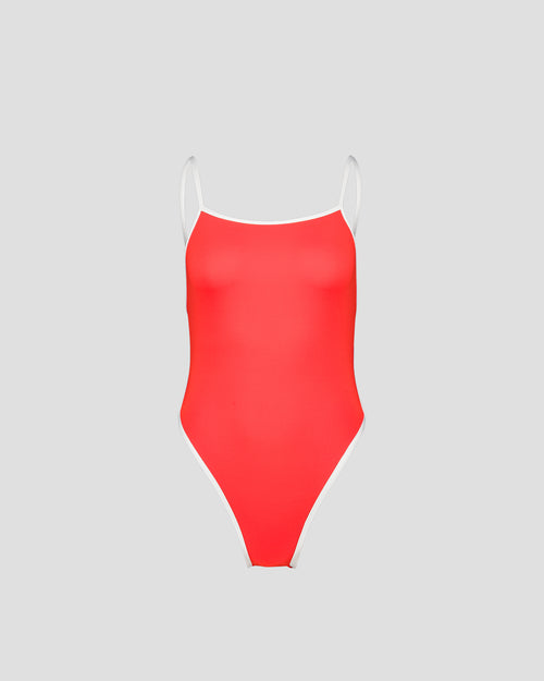 Flame red one-piece swimsuit Melina - JOTT UK - 2