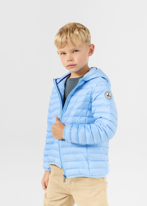 Light hooded down jacket Crystal blue Hugo - JOTT UK - 4