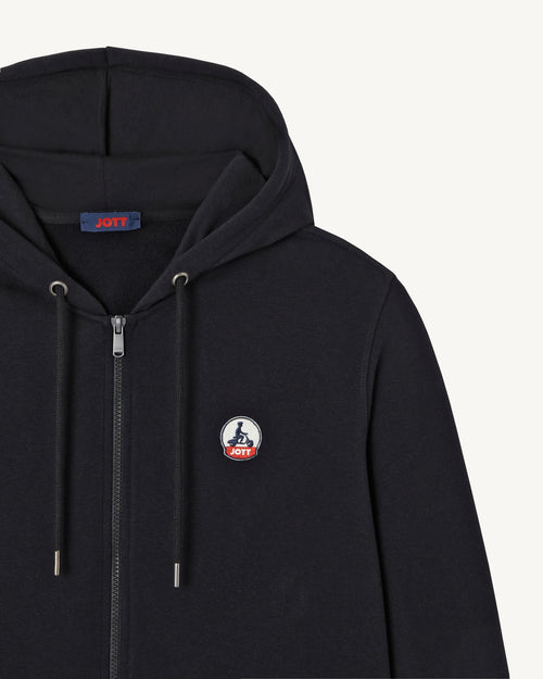 Black Mexico organic cotton hooded sweatshirt - JOTT UK - 5