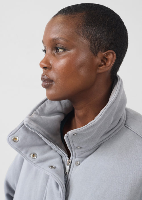Jersey bomber jacket Woolen Grey Dory - JOTT UK - 5