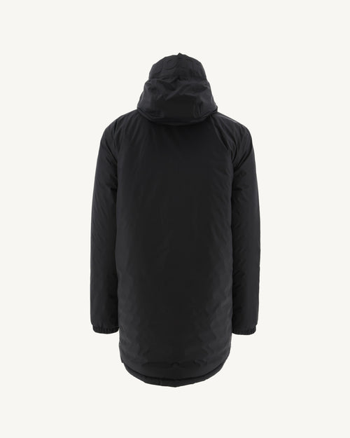 Black/Soft grey Amsterdam long reversible hooded puffer jacket - JOTT UK - 5