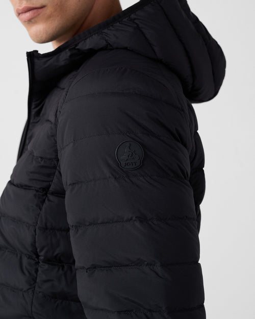 Black Lightweight stretch hooded jacket Frantz - JOTT UK - 5