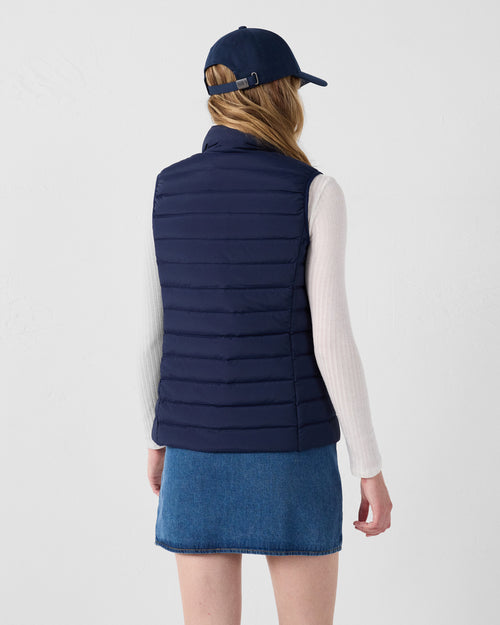 Navy Grenada stretch sleeveless puffer jacket - JOTT UK - 4