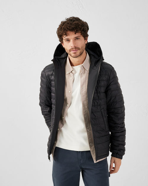 Black Bergen 2.0 reversible hooded puffer jacket - JOTT UK - 3