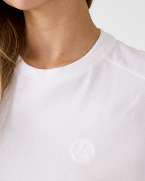 White cotton round-neck t-shirt Espar - JOTT UK - 5