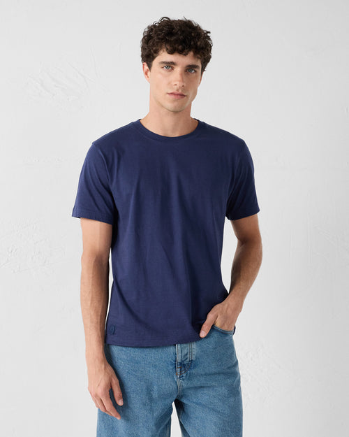 Round-neck Tshirt Navy Petro - JOTT UK - 3