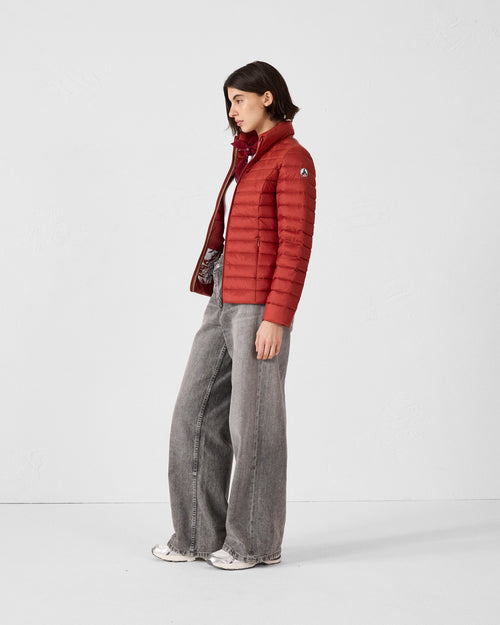 Intense rust Cha lightweight puffer jacket - JOTT UK - 3