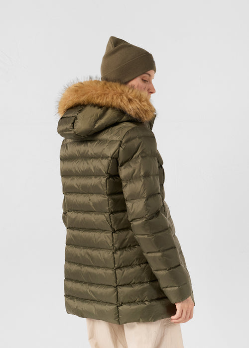 Perle Extreme Cold mid-length down jacket Army - JOTT UK - 4