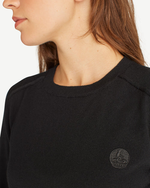 Esther round-neck knit jumper Black - JOTT UK - 3