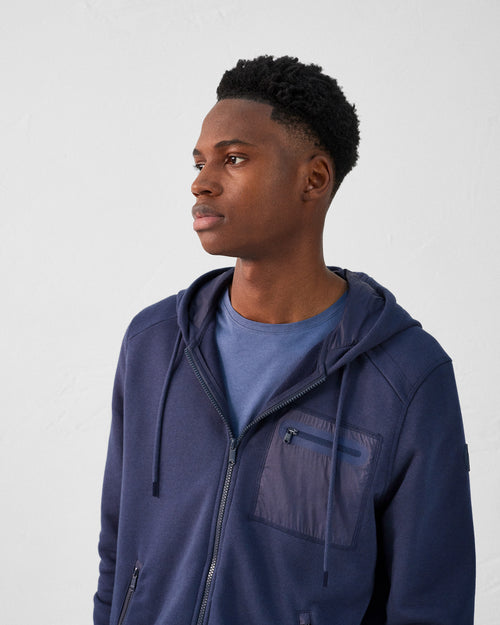 Hector cotton zipped jacket Navy - JOTT UK - 5