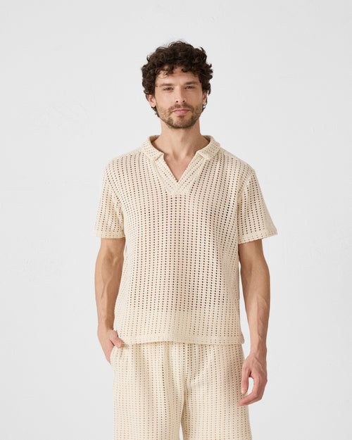 Natural cotton knit polo Bruno - JOTT UK - 3