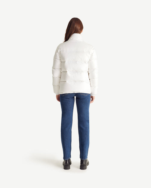 Quilted down jacket White Cardiff - JOTT UK - 4