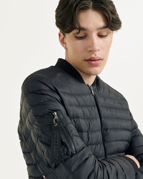 Brian bomber-style down jacket Black - JOTT UK - 3
