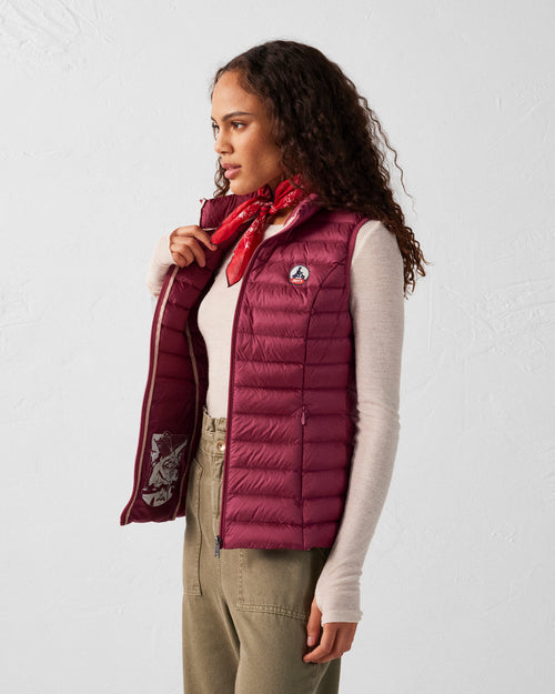 Light sleeveless down jacket Red plum Seda - JOTT UK - 5