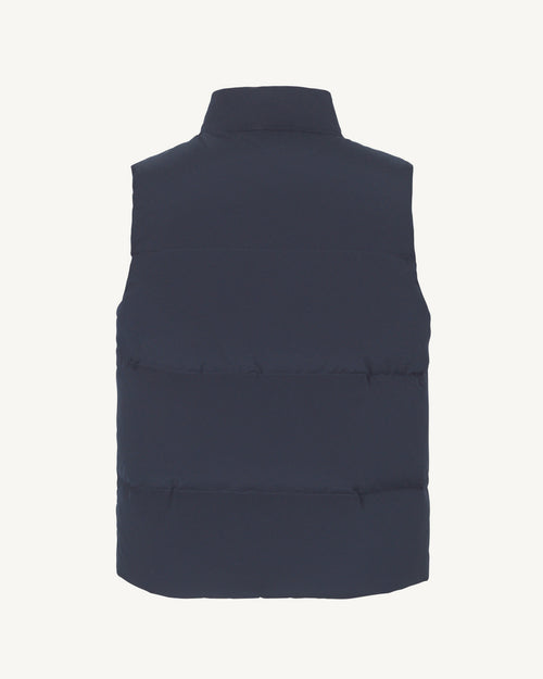 Nagano mixed puffer-style winter gilet Navy - JOTT UK - 5