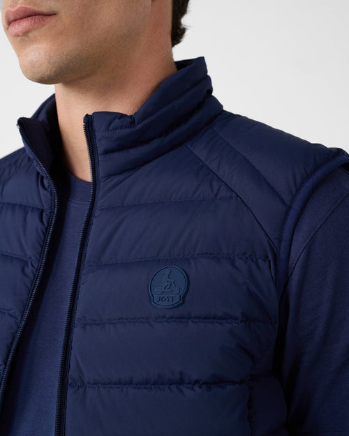 Navy Arafo stretch sleeveless puffer jacket - JOTT UK - 5