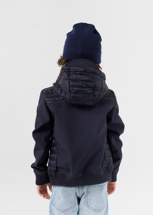 Bi-fabric softshell down jacket Navy Salto 2.0 - JOTT UK - 3
