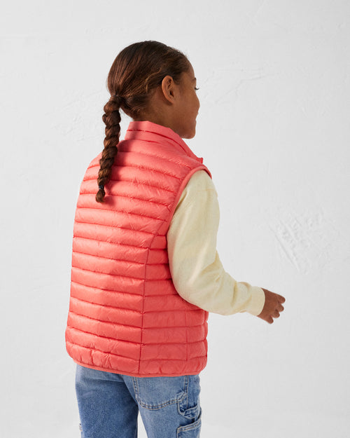 Sunset coral Sleeveless Down Jacket Zoe - JOTT UK - 4