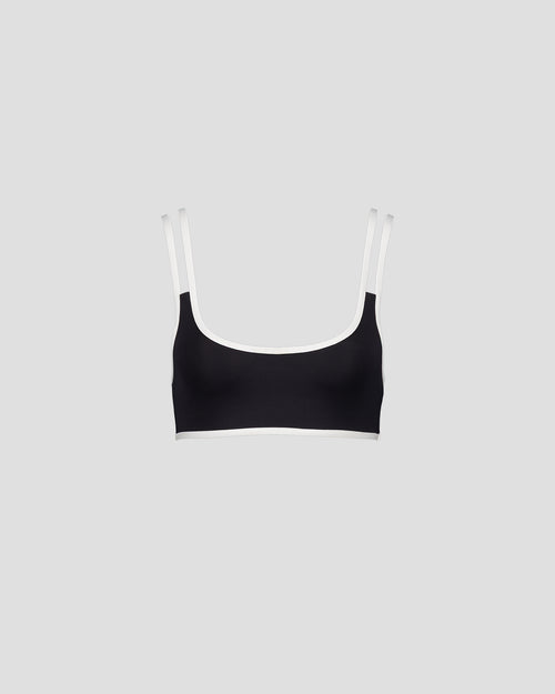Black sports bra bikini top Maeva - JOTT UK - 2