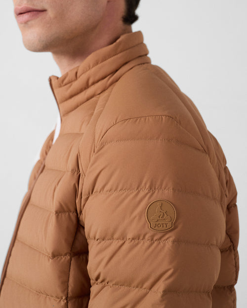 Brown sugar Aragon lightweight stretch puffer jacket - JOTT UK - 4