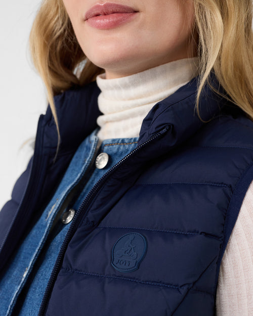 Navy Grenada stretch sleeveless puffer jacket - JOTT UK - 5