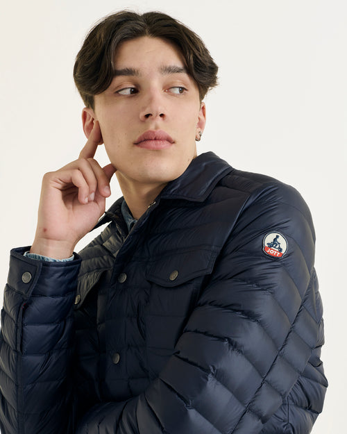 Elie denim-look down jacket Navy - JOTT UK - 3
