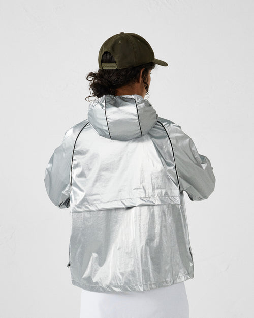 Silver Izumi Metallic Windbreaker - JOTT UK - 4