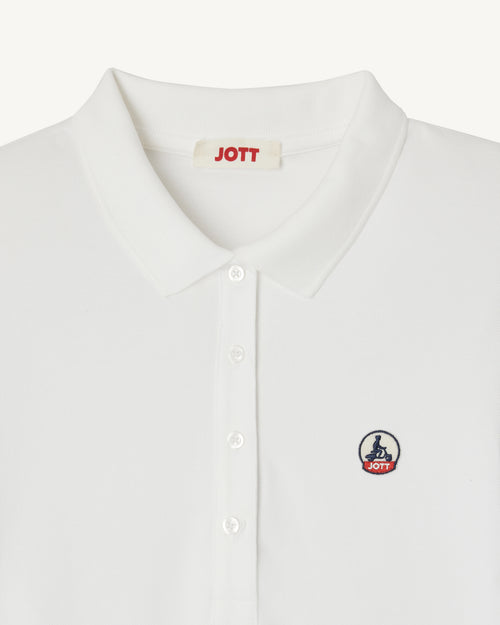 Palma organic cotton polo dress White - JOTT UK - 5