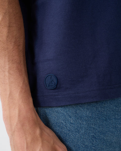 Round-neck Tshirt Navy Petro - JOTT UK - 5