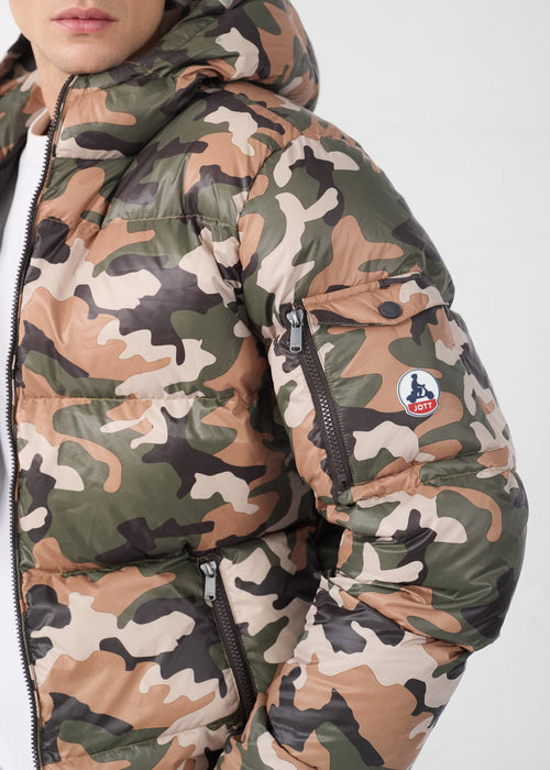 Down jacket Great Cold Camo brown sugar Java - JOTT UK - 5